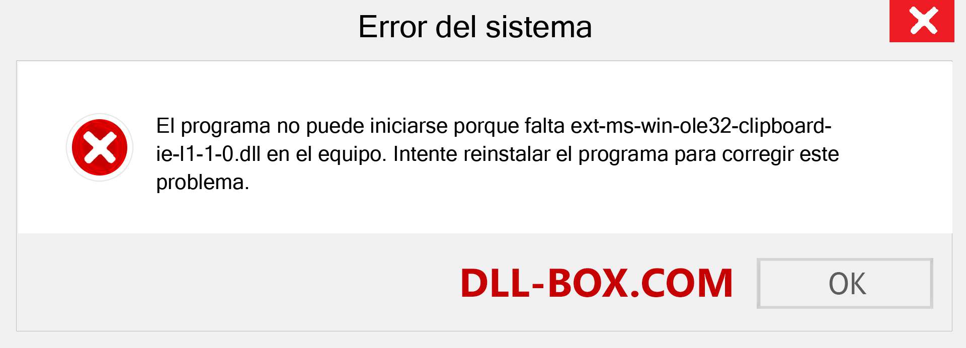 ¿Falta el archivo ext-ms-win-ole32-clipboard-ie-l1-1-0.dll ?. Descargar para Windows 7, 8, 10 - Corregir ext-ms-win-ole32-clipboard-ie-l1-1-0 dll Missing Error en Windows, fotos, imágenes